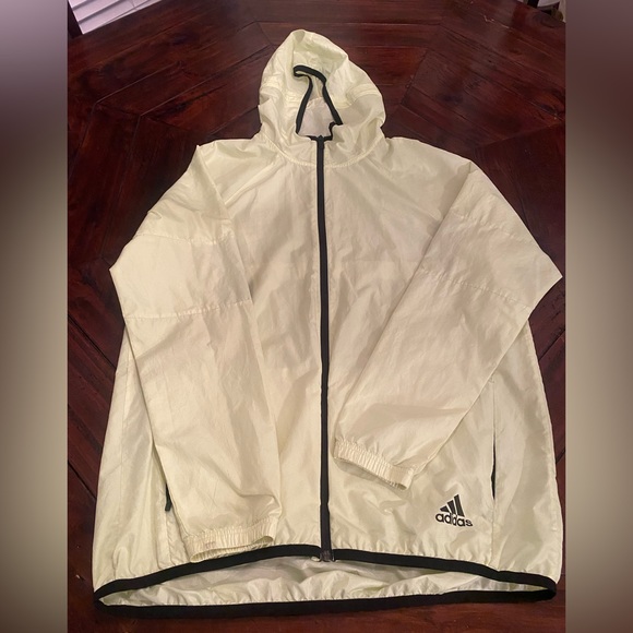 Adidas Men’s Marathon Translucent Running Jacket (L) Neon Green Color - Picture 5 of 7